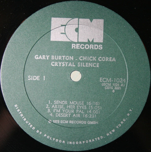 Gary Burton / Chick Corea : Crystal Silence (LP, Album, All)