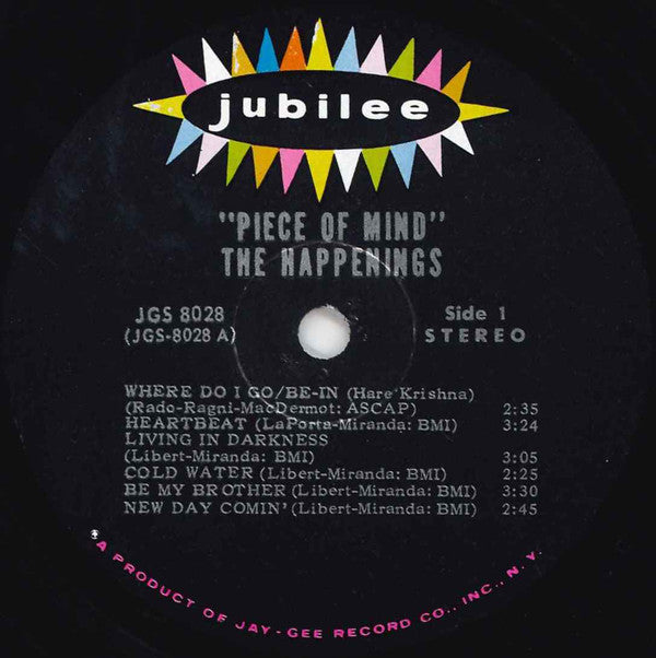 The Happenings : Piece Of Mind (LP, Album)