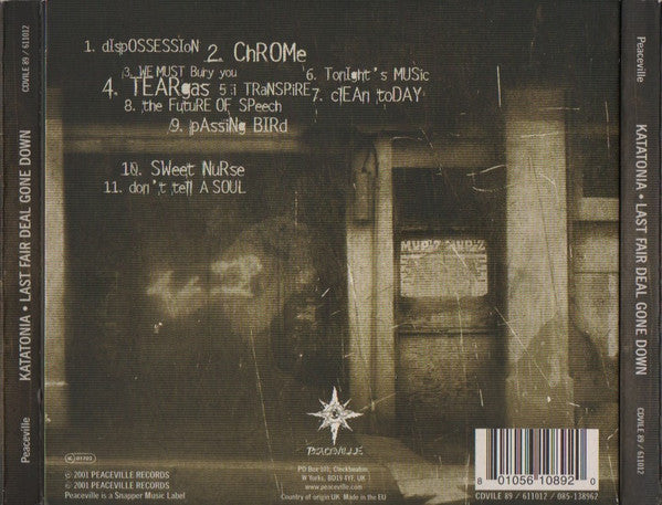 Katatonia : Last Fair Deal Gone Down (CD, Album, Dig)
