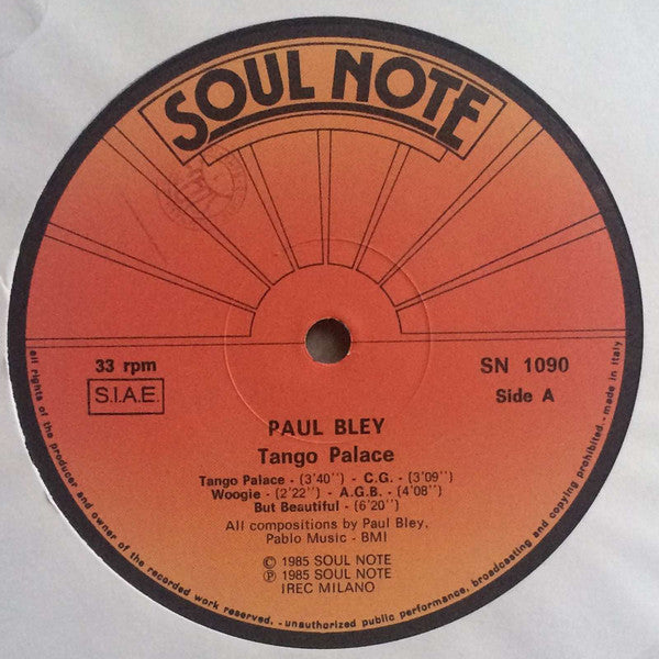 Paul Bley : Tango Palace (LP)