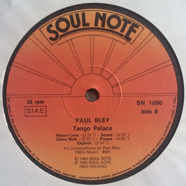 Paul Bley : Tango Palace (LP)