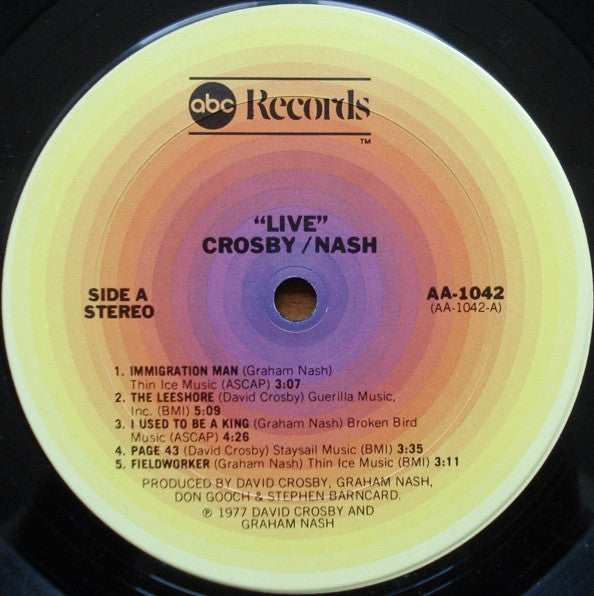 Crosby-Nash* : Live (LP, Album)
