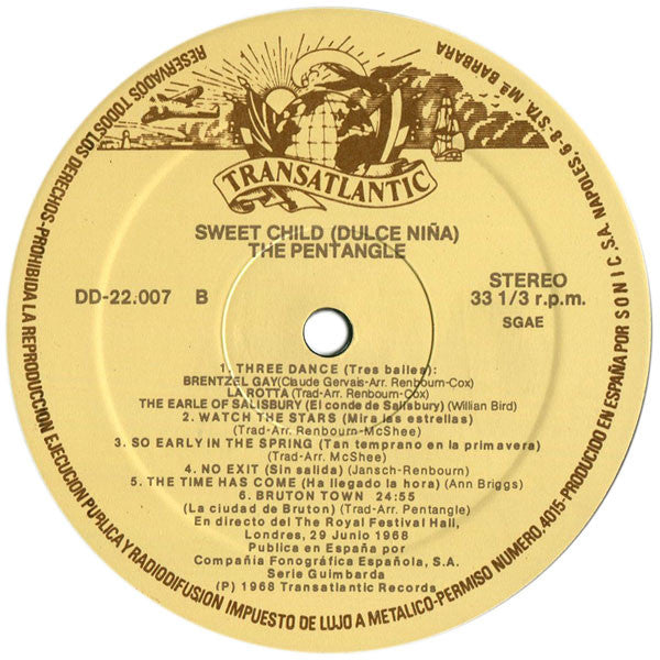 Pentangle : Sweet Child = Dulce Niña (2xLP, Album, RE)