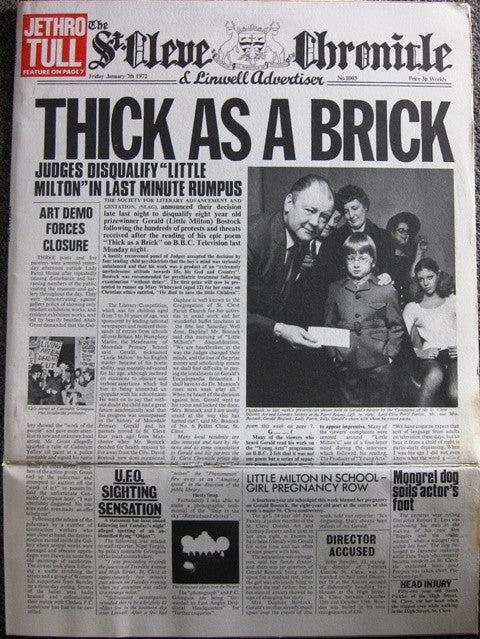 Jethro Tull : Thick As A Brick (LP, Album, New)