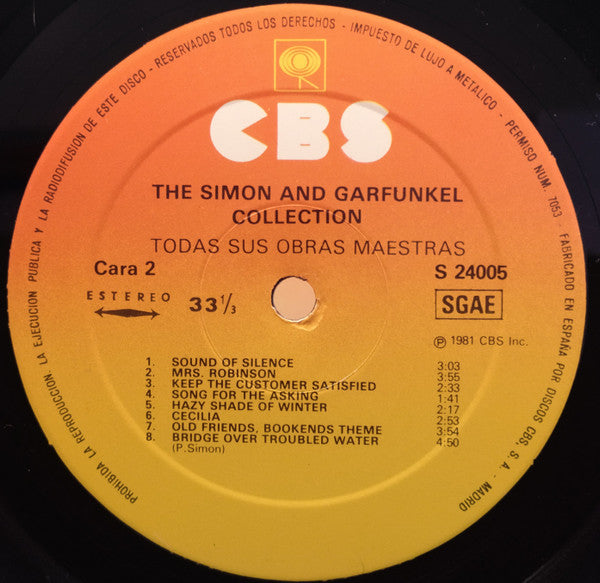 Simon & Garfunkel : The Simon And Garfunkel Collection / Todas Sus Obras Maestras (LP, Comp)