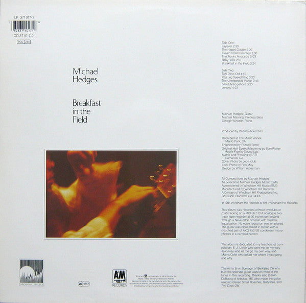 Michael Hedges : Breakfast In The Field (LP, Album)