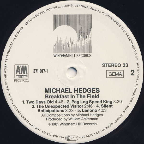 Michael Hedges : Breakfast In The Field (LP, Album)