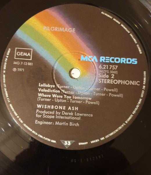 Wishbone Ash : Pilgrimage (LP, Album, Rai)