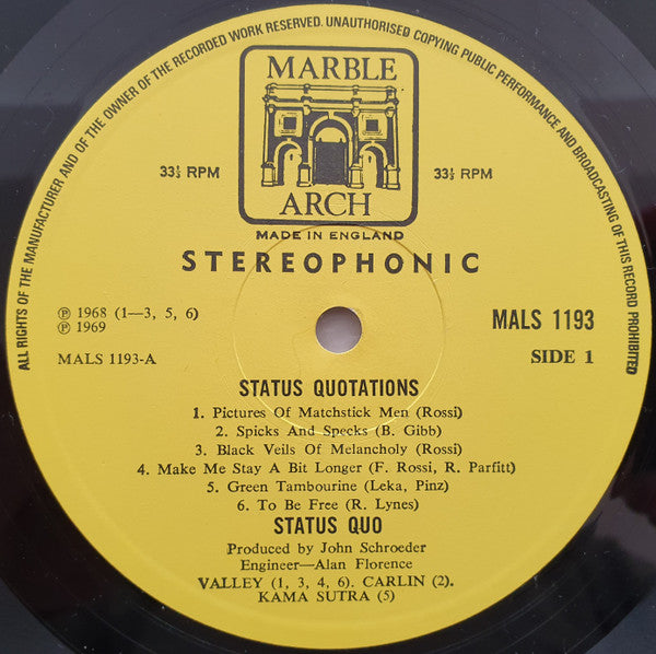 Status Quo : Status Quo-Tations (LP, Comp)