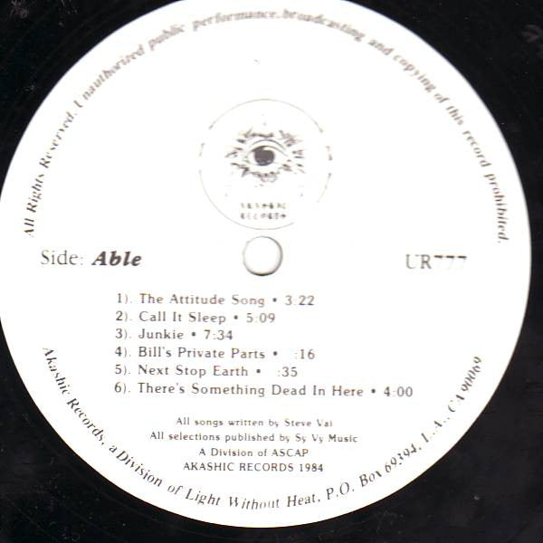 Steve Vai : Flex-Able (LP, Album, 3rd)