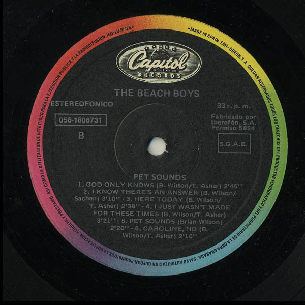 The Beach Boys : Pet Sounds (LP, Album, RE)