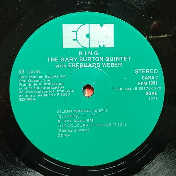 Gary Burton Quintet with Eberhard Weber : Ring (LP, Album, RE)