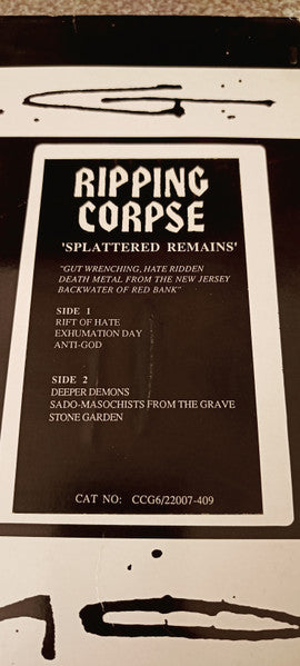 Ripping Corpse : Splattered Remains (12", Ltd)