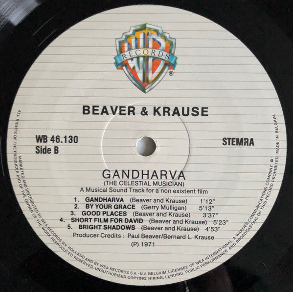 Beaver & Krause : Gandharva (LP, Album, RE)