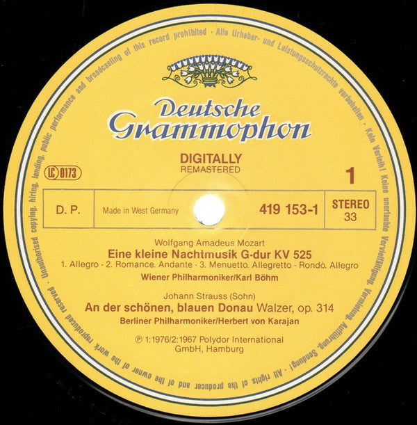Wolfgang Amadeus Mozart / Johann Strauss Jr. / Maurice Ravel / Pyotr Ilyich Tchaikovsky : Eine Kleine Nachtmusik / An Der Schönen, Blauen Donau - The Blue Danube / Bolero / "1812" Overture (LP, Comp, Ltd, RM)