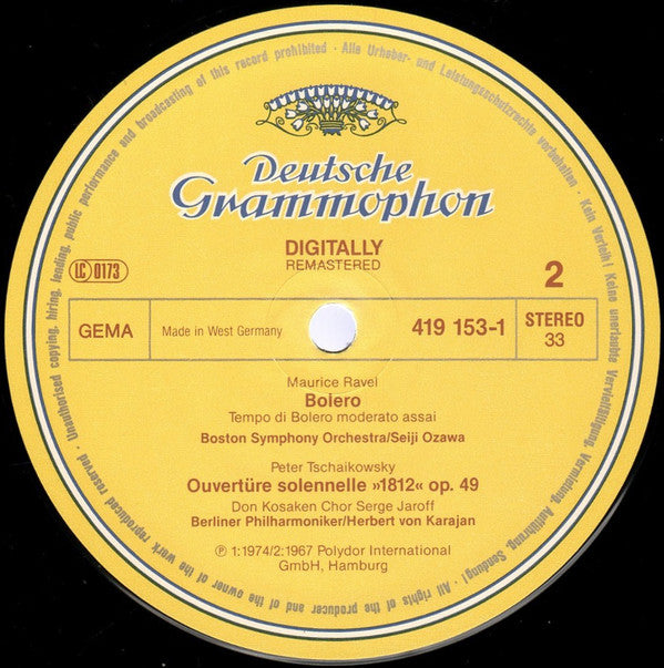 Wolfgang Amadeus Mozart / Johann Strauss Jr. / Maurice Ravel / Pyotr Ilyich Tchaikovsky : Eine Kleine Nachtmusik / An Der Schönen, Blauen Donau - The Blue Danube / Bolero / "1812" Overture (LP, Comp, Ltd, RM)