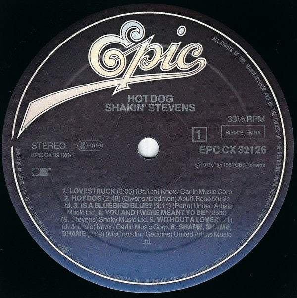 Shakin' Stevens : Hot Dog (LP, CX )