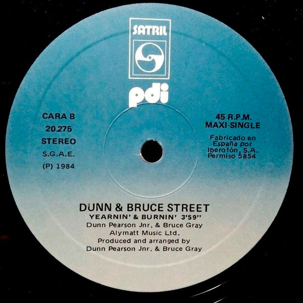 Dunn & Bruce Street : Shout For Joy (12")
