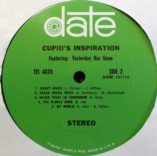 Cupid's Inspiration : Featuring: Yesterday Has Gone (LP, Album)