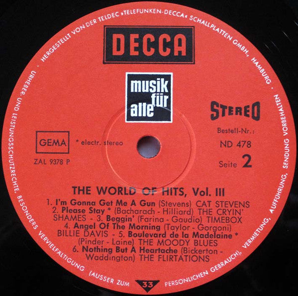 Various : The World Of Hits Vol. 3 (LP, Comp)