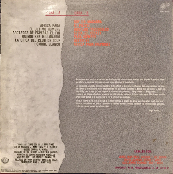 Ilegales (2) : Agotados De Esperar El Fin (LP, Album)
