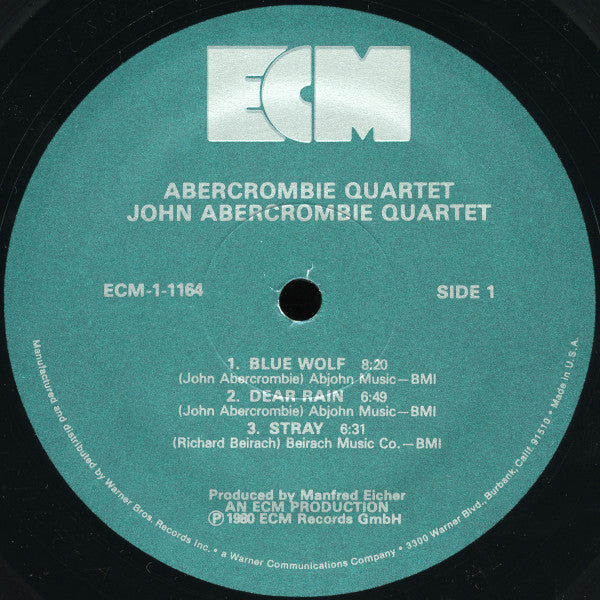 John Abercrombie Quartet : Abercrombie Quartet (LP, Album)