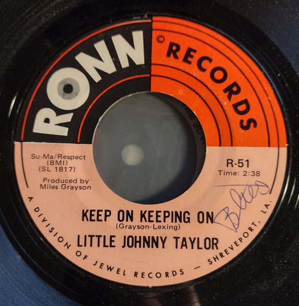 Little Johnny Taylor : Keep On Keeping On (7", Single, Styrene, Mon)