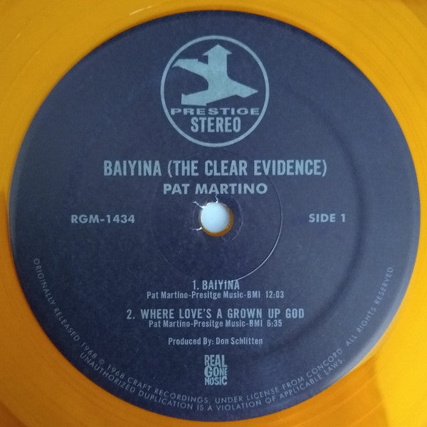 Pat Martino : Baiyina (The Clear Evidence) (LP, Album, RE, Ora)