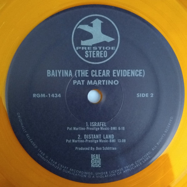 Pat Martino : Baiyina (The Clear Evidence) (LP, Album, RE, Ora)