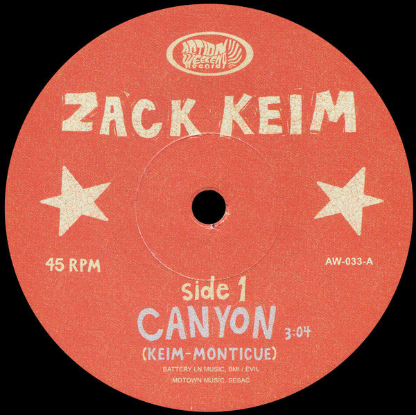 Zack Keim : Canyon (7", Single, Ltd)