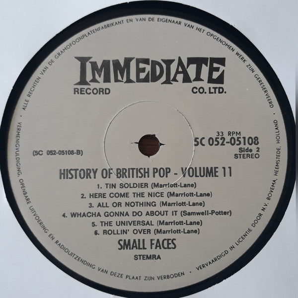 Small Faces : History Of British Pop - Vol. 11 (LP, Comp)