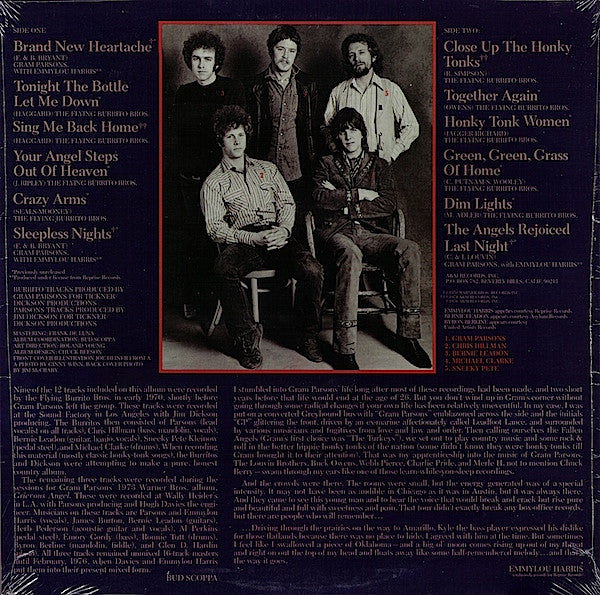 Gram Parsons / The Flying Burrito Bros : Sleepless Nights (LP, Album, Ter)
