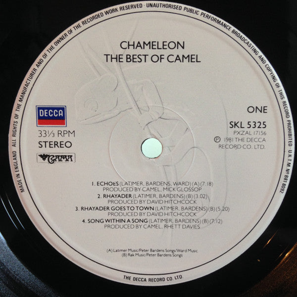 Camel : Chameleon  The Best Of Camel (LP, Comp)