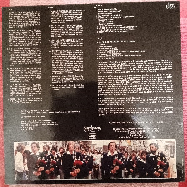 Kevrenn De Brest Saint-Marc : Kevrenn De Brest Saint-Mark - Musique De Bretagne (LP, Album)