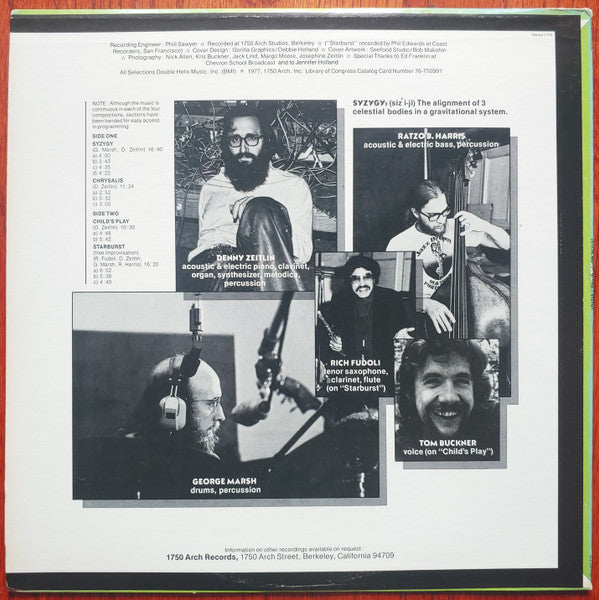 Denny Zeitlin, George Marsh, Ratzo B. Harris : Syzygy (LP, Album)