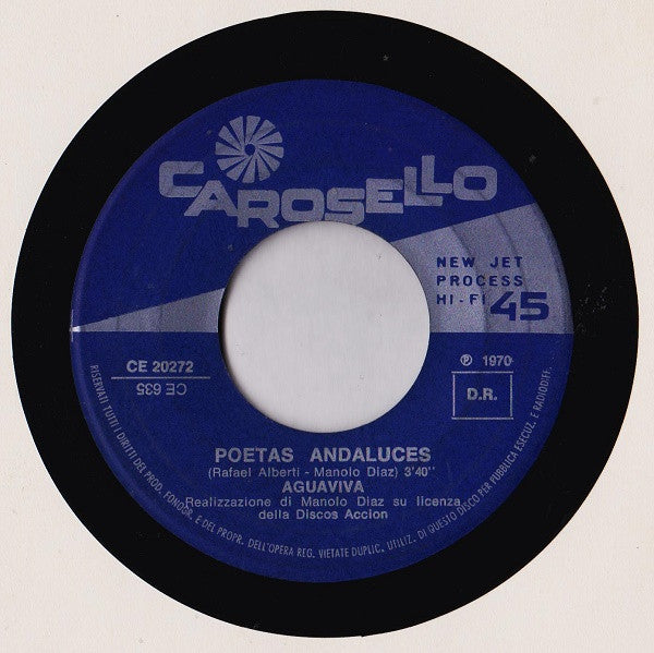 Aguaviva : Poetas Andaluces / Cantare (7", Single)