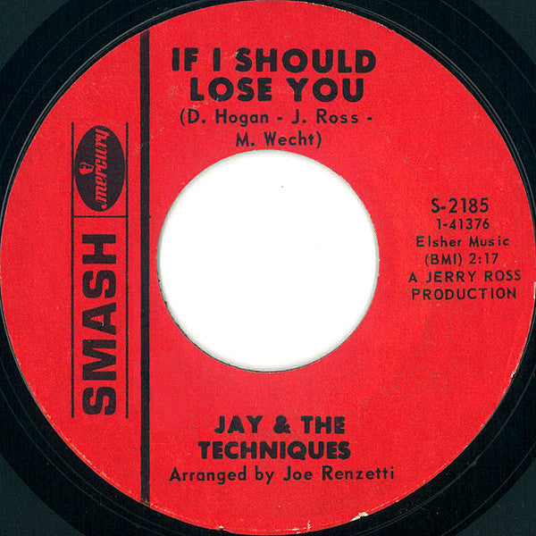 Jay & The Techniques : If I Should Lose You (7", Single)