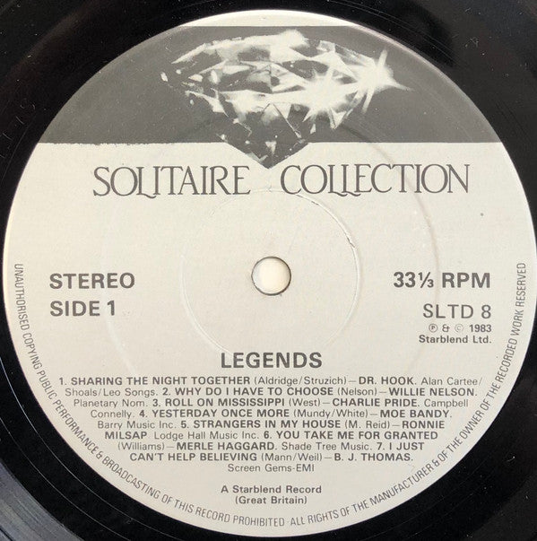 Various : Legends (2xLP, Album, Comp, RE, Gat)