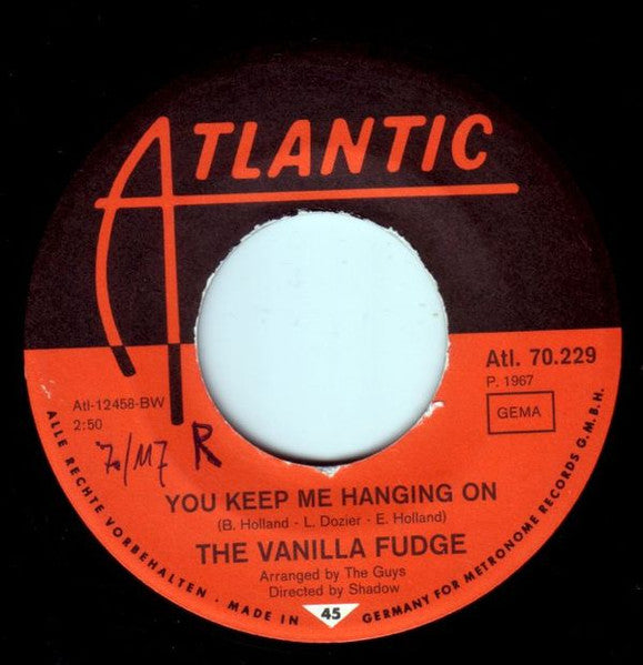 Vanilla Fudge : You Keep Me Hanging On (7", Single, Mono)