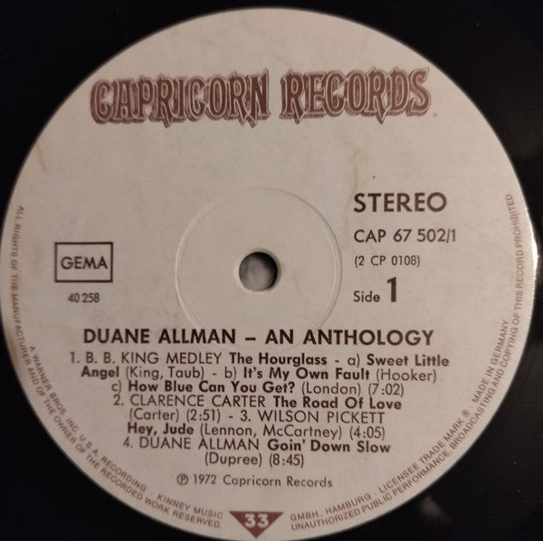 Duane Allman : An Anthology (2xLP, Comp, Gat)