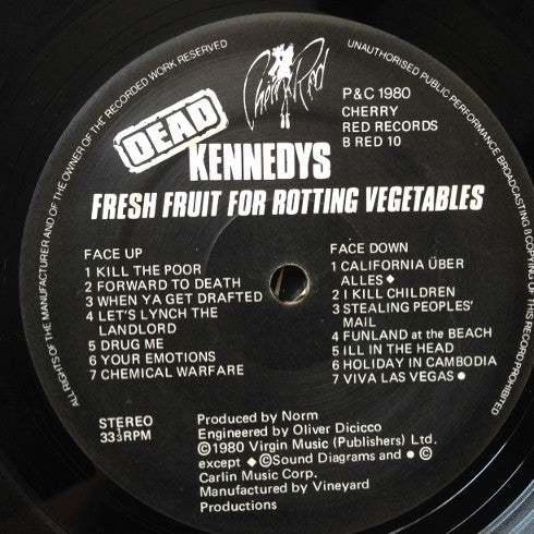 Dead Kennedys : Fresh Fruit For Rotting Vegetables (LP, Album, RE)