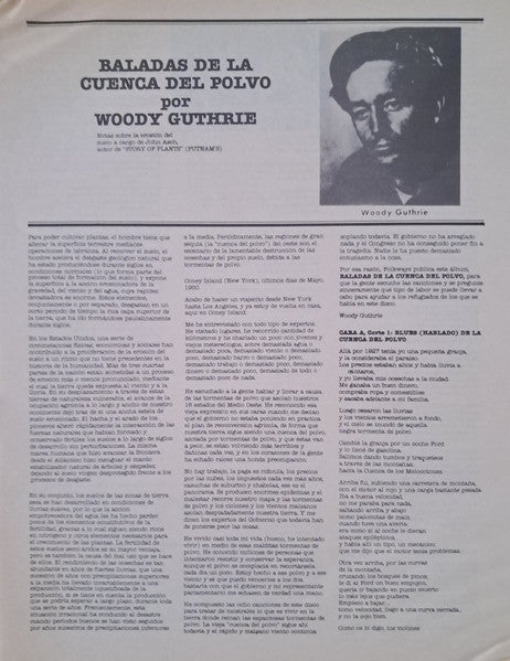 Woody Guthrie : Dust Bowl Ballads (LP, Album, Comp, RE)