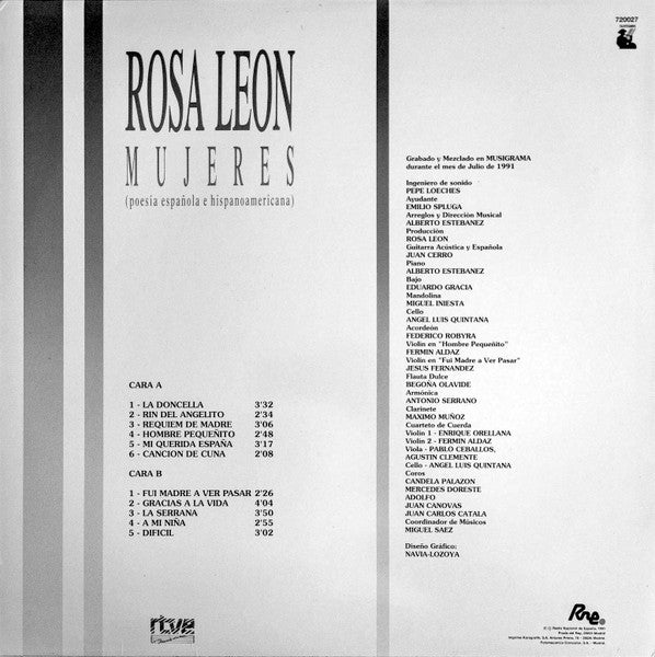 Rosa León : Mujeres (Poesia Española E Hispanoamericana) (LP, Album)