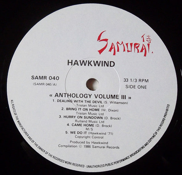 Hawkwind : Anthology Volume III (LP, Comp)