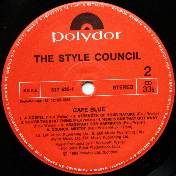 The Style Council : Café Bleu (LP, Album)