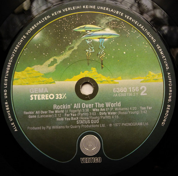 Status Quo : Rockin' All Over The World (LP, Album, Bla)
