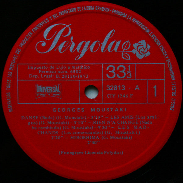 Georges Moustaki : Georges Moustaki (10", Album)