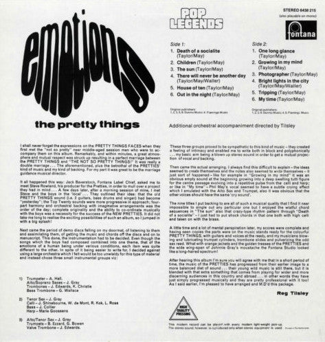 The Pretty Things : Emotions (LP, Album, RE)