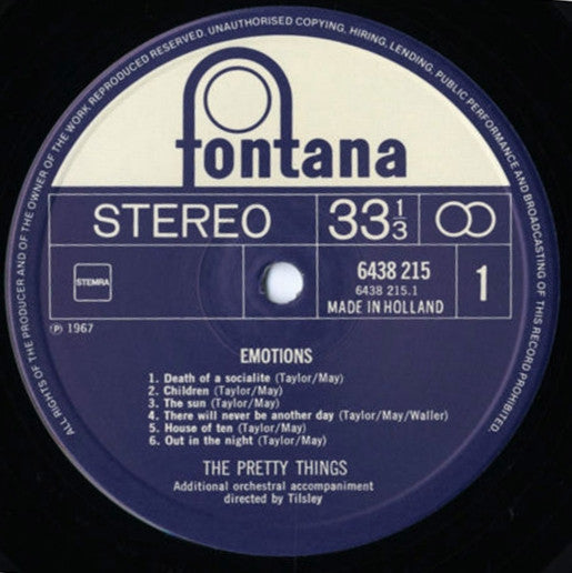 The Pretty Things : Emotions (LP, Album, RE)