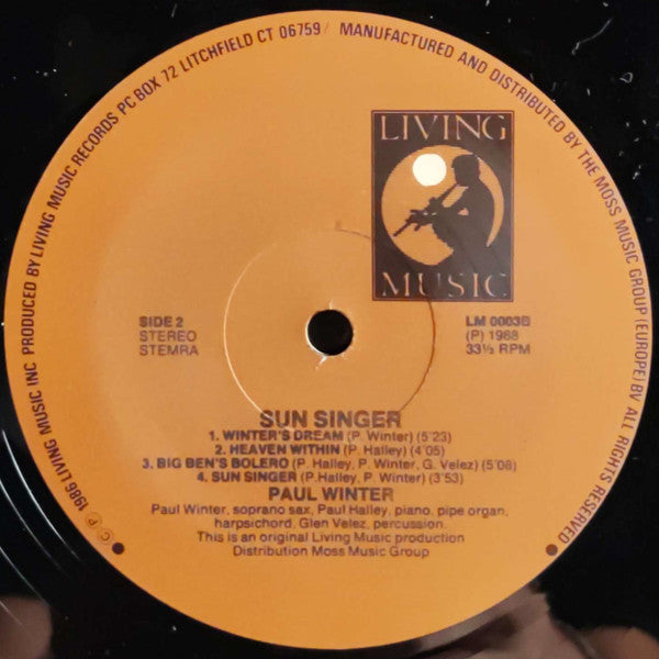 Paul Winter (2) : Sun Singer (LP, Album)